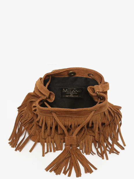 Crossbody Bag Velvet Leather Milano Brown velvet VE241116 other view 2