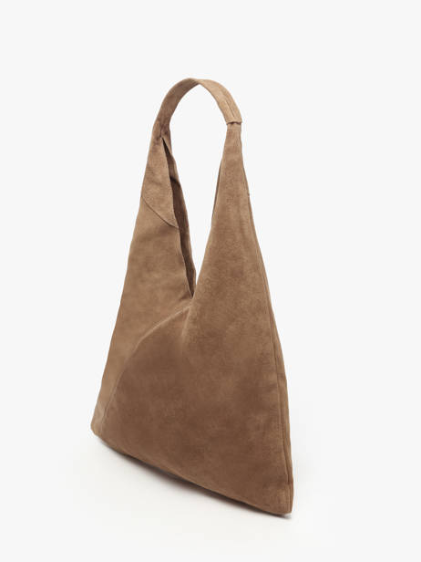 Sac Porté épaule A4 Velvet Cuir Milano Marron velvet VE25069 vue secondaire 2