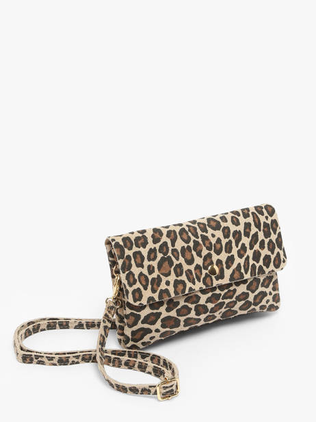 Shoulder Bag Velvet Leopardo Leather Milano Beige velvet leopardo VL23067 other view 1