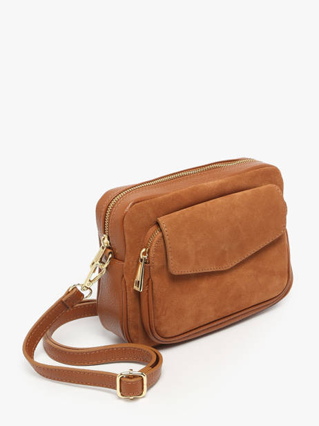 Shoulder Bag Velvet Caviar Leather Milano Brown velvet caviar VC25067 other view 2