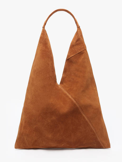 Shoulder Bag A4 Velvet Leather Milano Brown velvet VE25069 other view 3