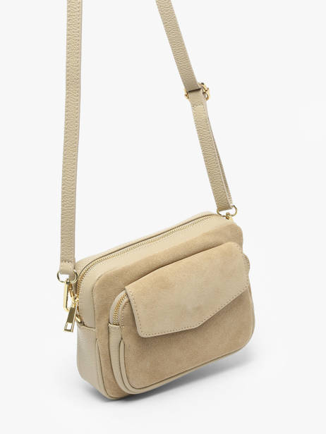 Sac Bandoulière Velvet Caviar Cuir Milano Beige velvet caviar VC25067 vue secondaire 2