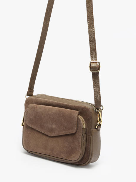 Shoulder Bag Velvet Caviar Leather Milano Brown velvet caviar VC25067 other view 1