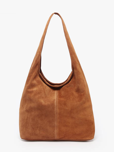 Shoulder Bag Velvet Leather Milano Brown velvet VE25065 other view 3