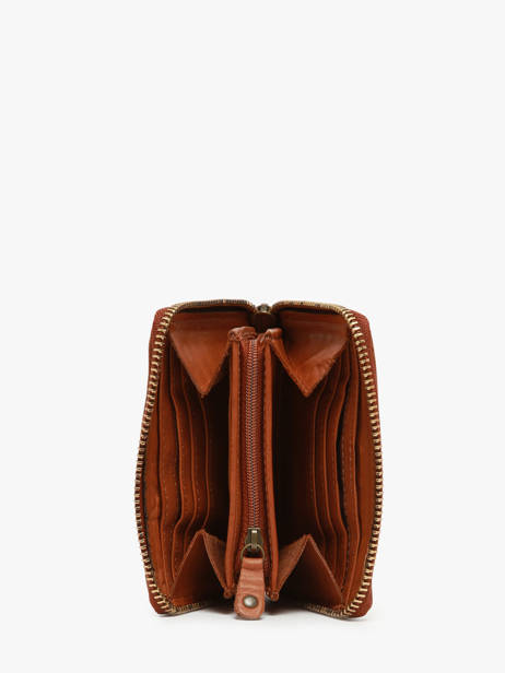 Porte-monnaie Texas Cuir Biba Marron heritage BT11 vue secondaire 1