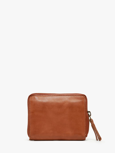 Porte-monnaie Texas Cuir Biba Marron heritage BT11 vue secondaire 2