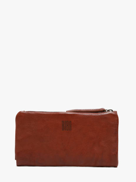 Wallet Leather Biba Brown heritage DON4L other view 2