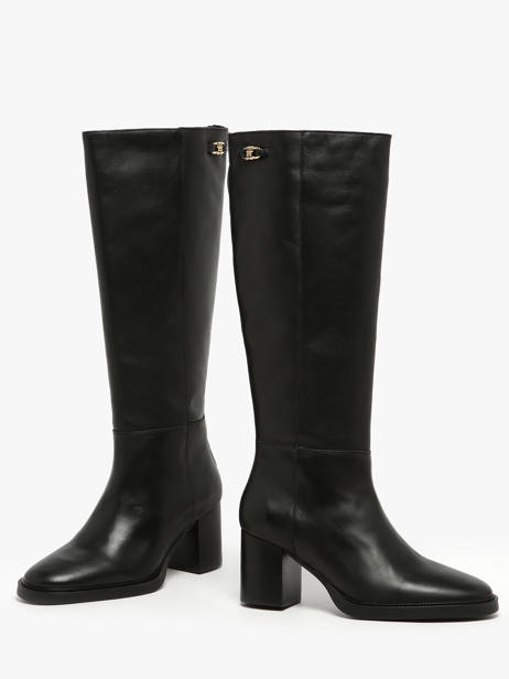 Bottes à Talon En Cuir Tommy hilfiger Noir accessoires 8865BDS vue secondaire 3