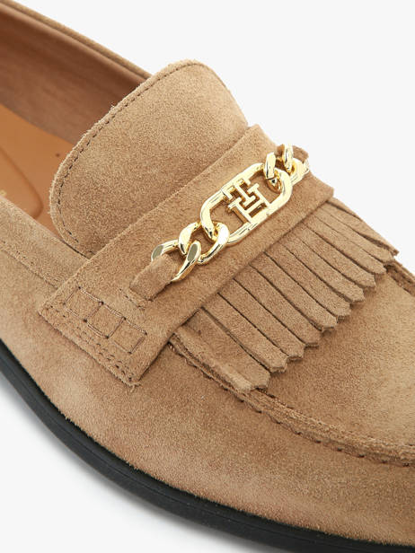 Mocassins En Cuir Tommy hilfiger Beige accessoires 8972RBC vue secondaire 2