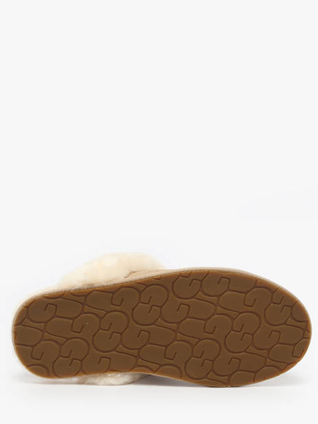 Chaussons Scuffette Ii En Cuir Ugg Beige accessoires 1106872 vue secondaire 4