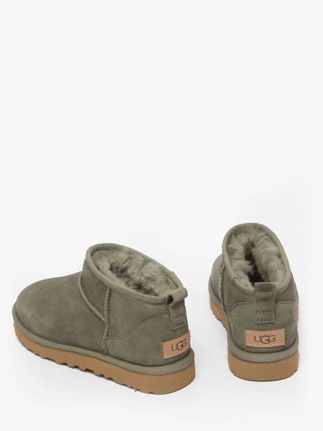 Boots Classic Ultra Mini In Leather Ugg Green women 1116109 other view 3