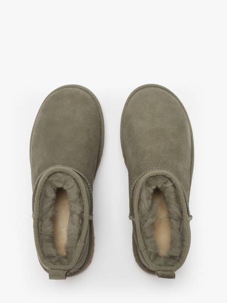 Boots Classic Ultra Mini In Leather Ugg Green women 1116109 other view 4