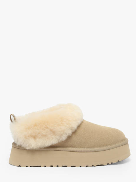 Bottines Plateforme En Cuir Ugg Beige accessoires 1171393