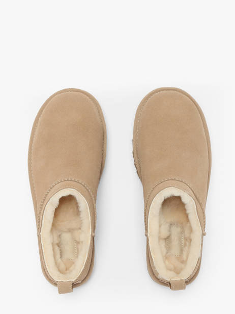 Chaussons En Cuir Ugg Beige accessoires 1173891 vue secondaire 3