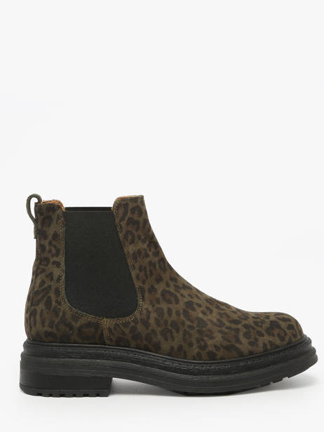 Chelsea Boots En Cuir Aliwell Vert accessoires A0631