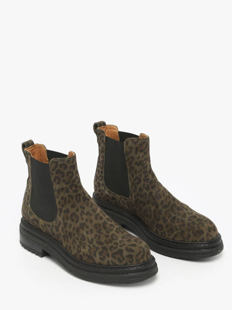 Chelsea Boots En Cuir Aliwell Vert accessoires A0631 vue secondaire 1