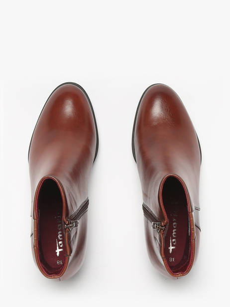 Bottines à Talon En Cuir Tamaris Marron accessoires 45 vue secondaire 3