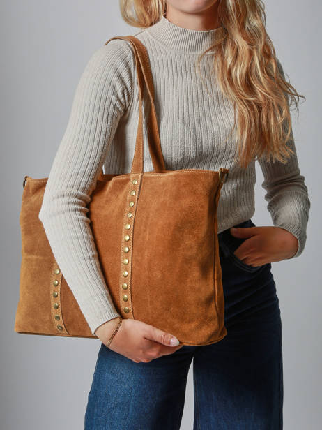 Shoulder Bag Velvet Milano Brown velvet VE24113 other view 1