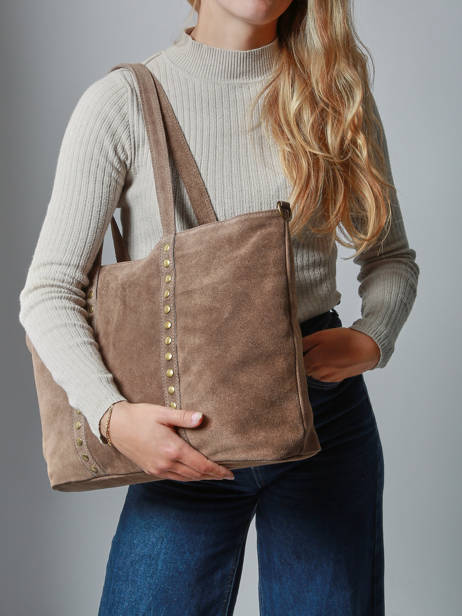 Shoulder Bag Velvet Milano Brown velvet VE24113 other view 1