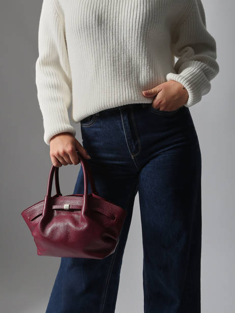 Sac à Main Caviar Cuir Milano Rouge caviar CA25063 vue secondaire 1