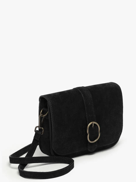 Sac Bandoulière Velvet Cuir Milano Noir velvet VE25063 vue secondaire 1