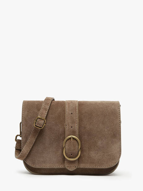 Sac Bandoulière Velvet Cuir Milano Marron velvet VE25063