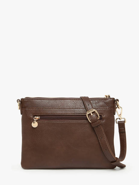 Sac Bandoulière Zip Lulu castagnette Marron zip ZAHARA vue secondaire 3