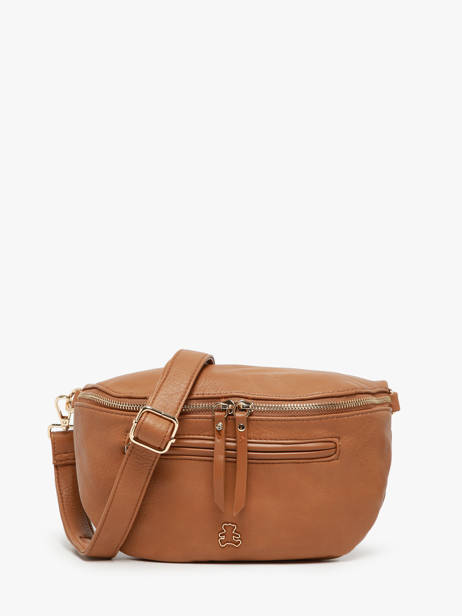 Sac Banane Lulu castagnette Marron zip YSALINE