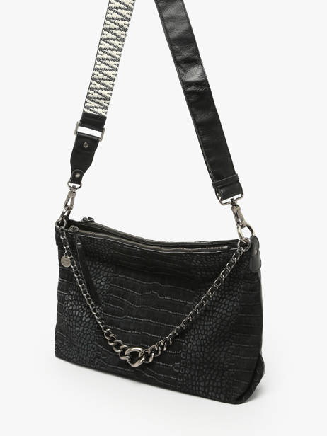 Crossbody Bag Vintage Leather Mila louise Black vintage 3822KRC other view 1