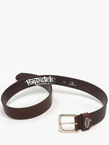 Adjustable Men's Belt Von dutch Brown belt HERTS other view 2