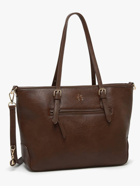 Shoulder Bag Zip Lulu castagnette Brown zip ZAHERE other view 2