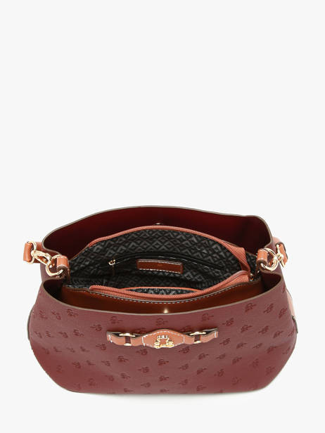 Shoulder Bag Embossed Lulu castagnette Violet embossed YOUSRA other view 3