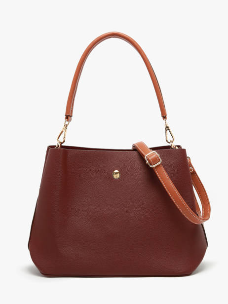 Shoulder Bag Embossed Lulu castagnette Violet embossed YOUSRA other view 4