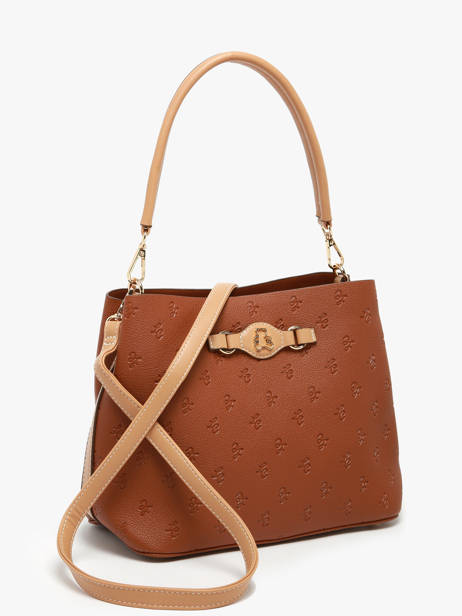 Shoulder Bag Embossed Lulu castagnette Brown embossed YOUSRA other view 2