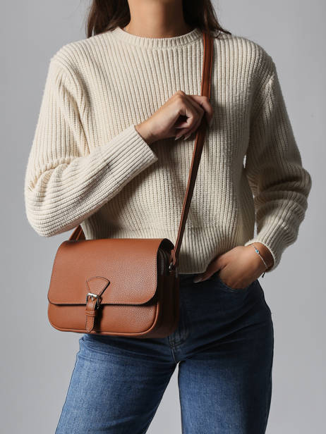 Sac Bandoulière Grained Miniprix Marron grained F3601 vue secondaire 1