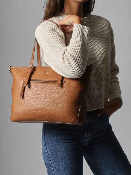 Shoulder Bag Zip Lulu castagnette Brown zip ZAHERE other view 1