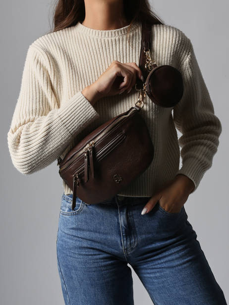 Belt Bag Lulu castagnette Brown zip YSALINE other view 1