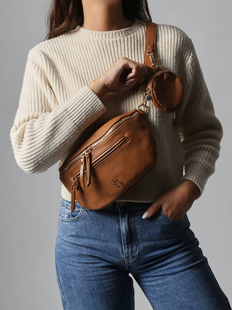 Belt Bag Lulu castagnette Brown zip YSALINE other view 1