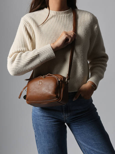 Shoulder Bag Zip Lulu castagnette Brown zip ZITA other view 1