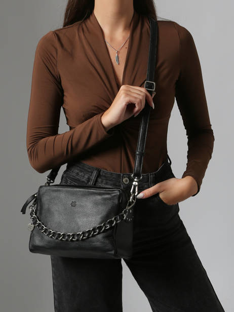 Crossbody Bag Vintage Leather Mila louise Black vintage 23673LC other view 1