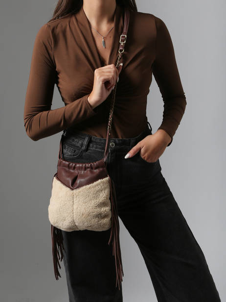 Shoulder Bag Vintage Leather Mila louise Brown vintage 3812TC other view 1