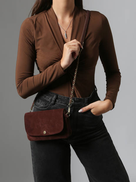 Crossbody Bag Vintage Leather Mila louise Brown vintage 3783VC other view 1