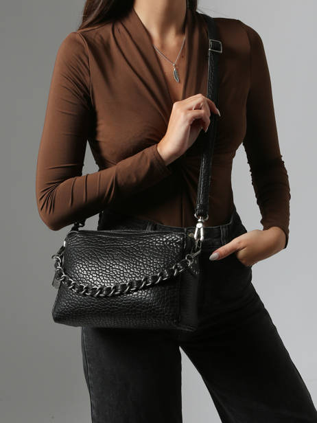 Shoulder Bag Vintage Leather Mila louise Black vintage 23673LE other view 1