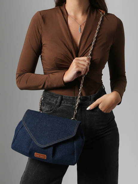 Medium Le Suzon Denim Brut Crossbody Bag Paul marius Blue denim brut SUZM2DEB other view 1