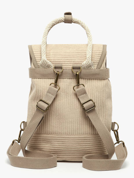 Sac à Dos Le voyage en panier Marron velours AHP241 vue secondaire 4