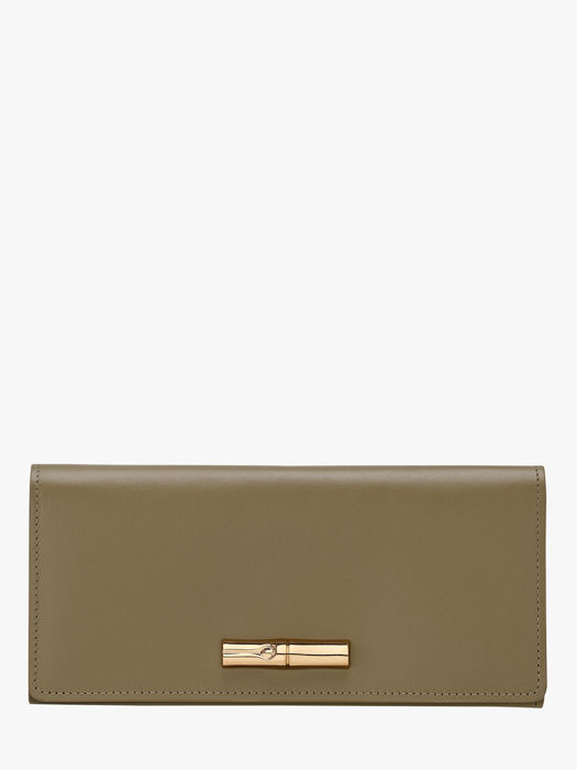 Longchamp Le roseau sleek Wallet Green