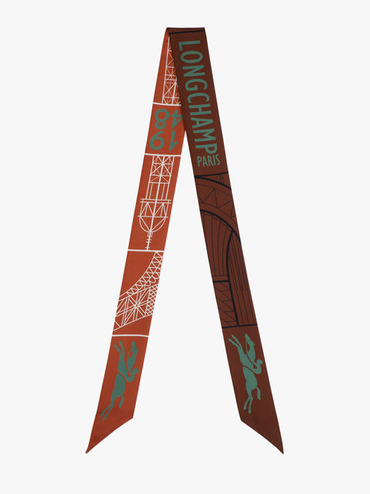 Longchamp Soie gots Scarves Orange
