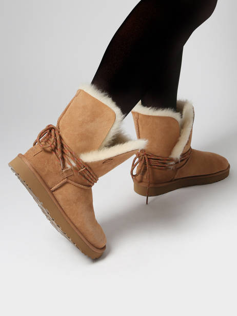 Boots In Leather Ugg Brown women 1171530 other view 1