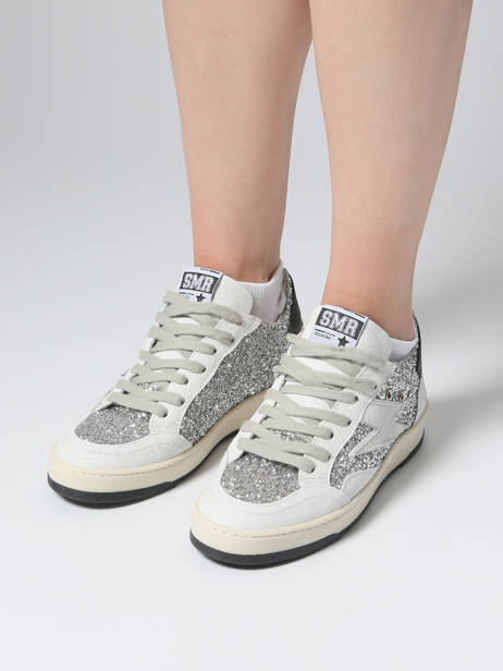Sneakers In Leather Semerdjian Silver women DANY other view 1