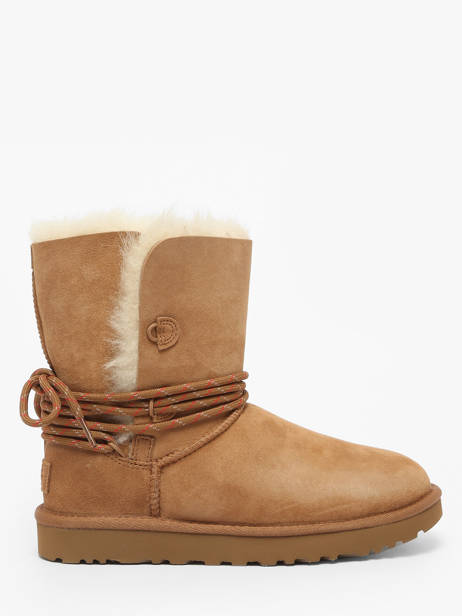 Boots In Leather Ugg Brown women 1171530